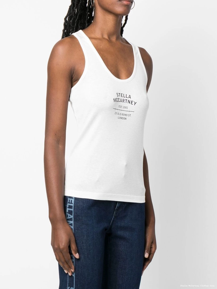 Cheap Women McCartney racerback Stella logo-print top 0716